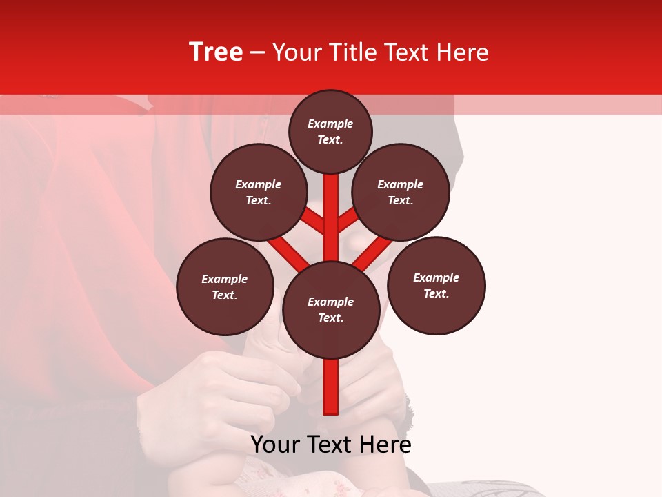 A Woman In A Red Hijab Is Playing With A Baby PowerPoint Template