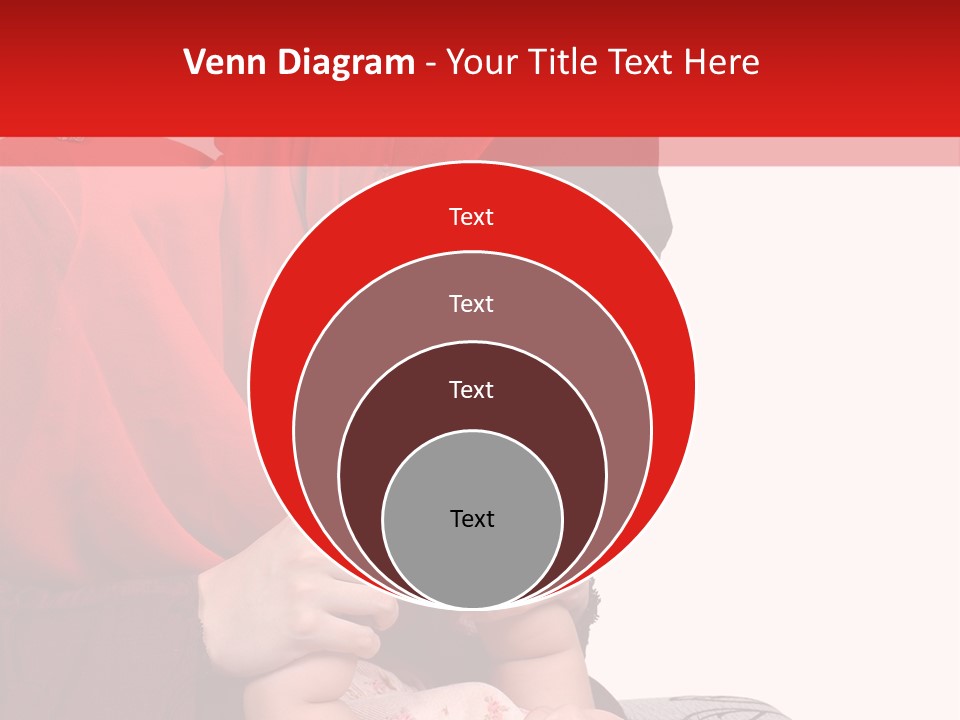 A Woman In A Red Hijab Is Playing With A Baby PowerPoint Template