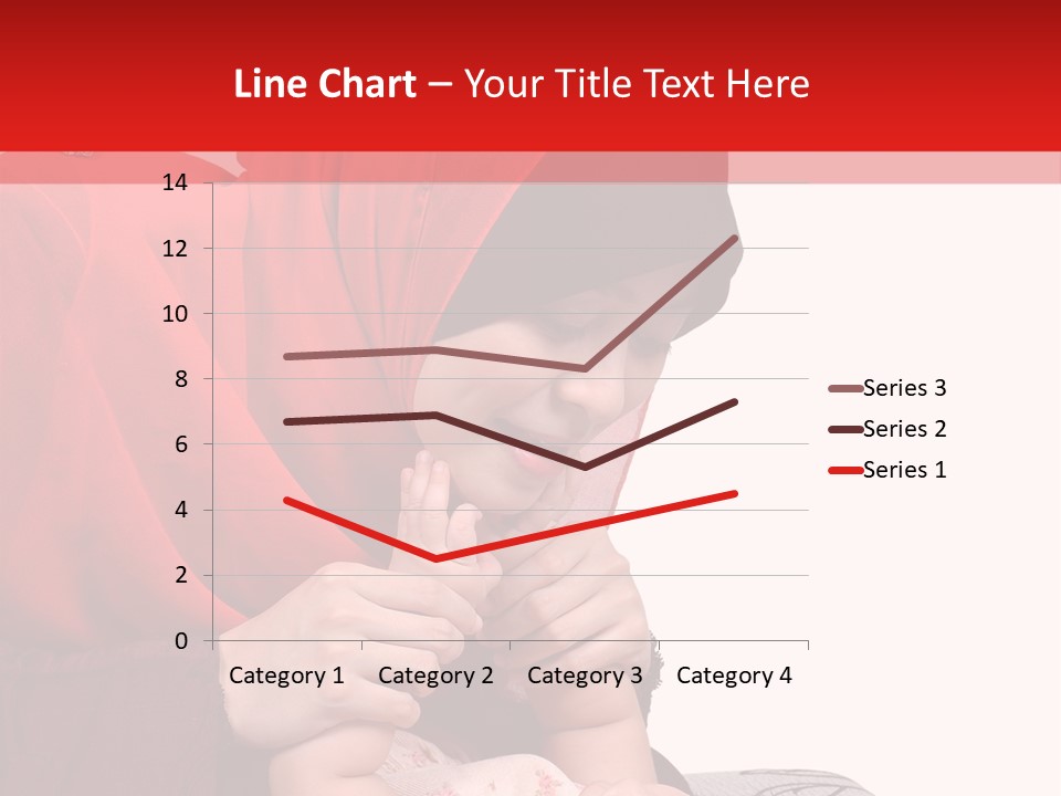 A Woman In A Red Hijab Is Playing With A Baby PowerPoint Template