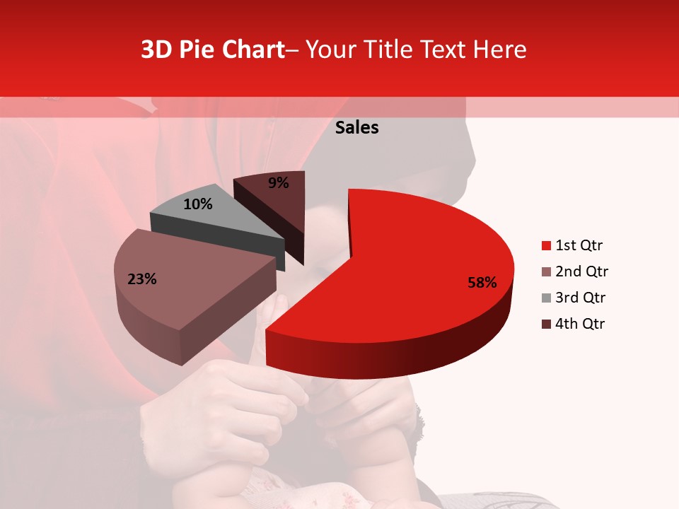 A Woman In A Red Hijab Is Playing With A Baby PowerPoint Template