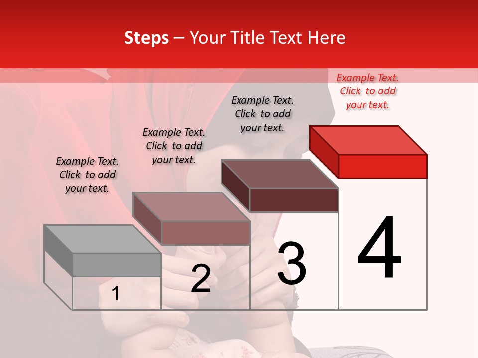 A Woman In A Red Hijab Is Playing With A Baby PowerPoint Template