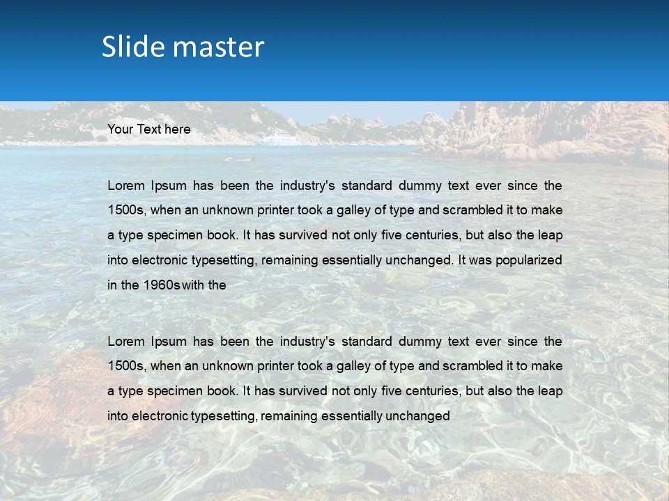 A Body Of Water With Rocks In It PowerPoint Template