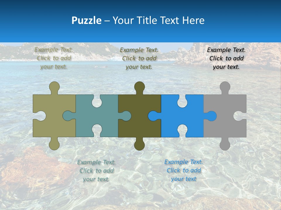 A Body Of Water With Rocks In It PowerPoint Template