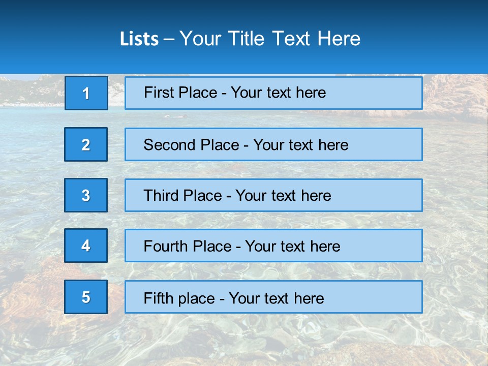A Body Of Water With Rocks In It PowerPoint Template