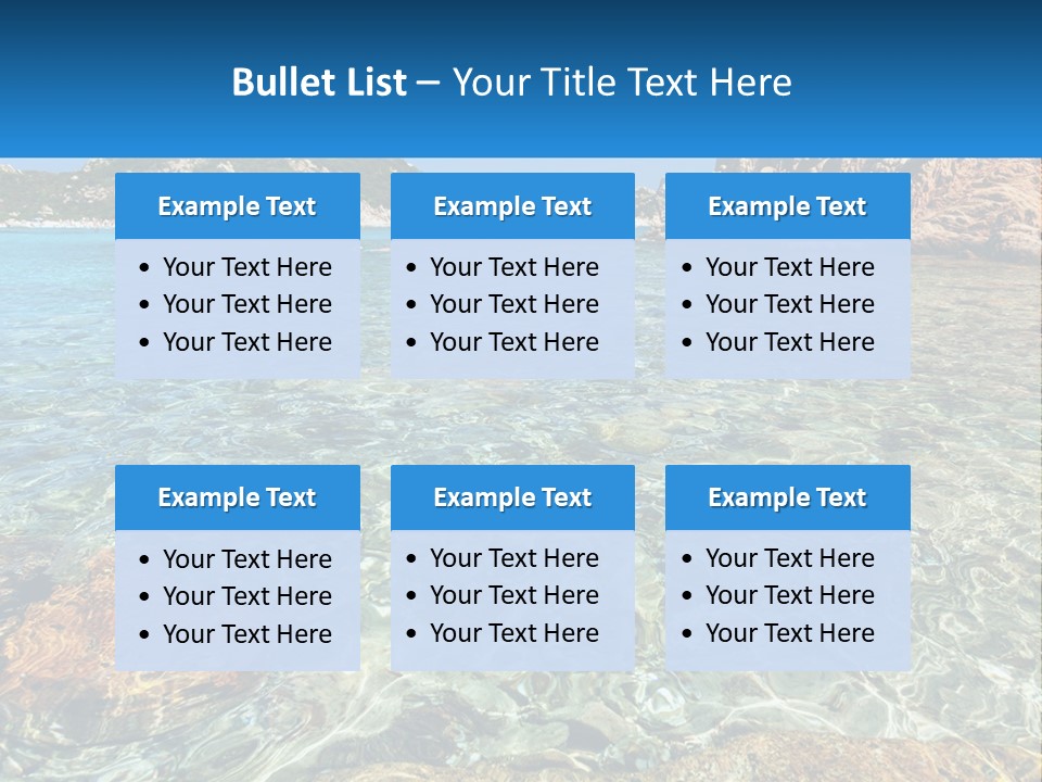 A Body Of Water With Rocks In It PowerPoint Template