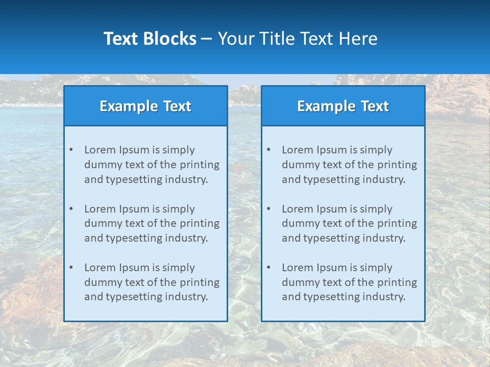 A Body Of Water With Rocks In It PowerPoint Template