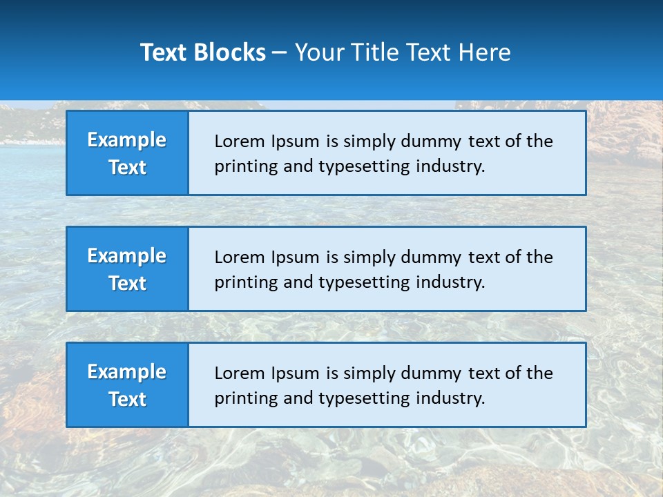 A Body Of Water With Rocks In It PowerPoint Template