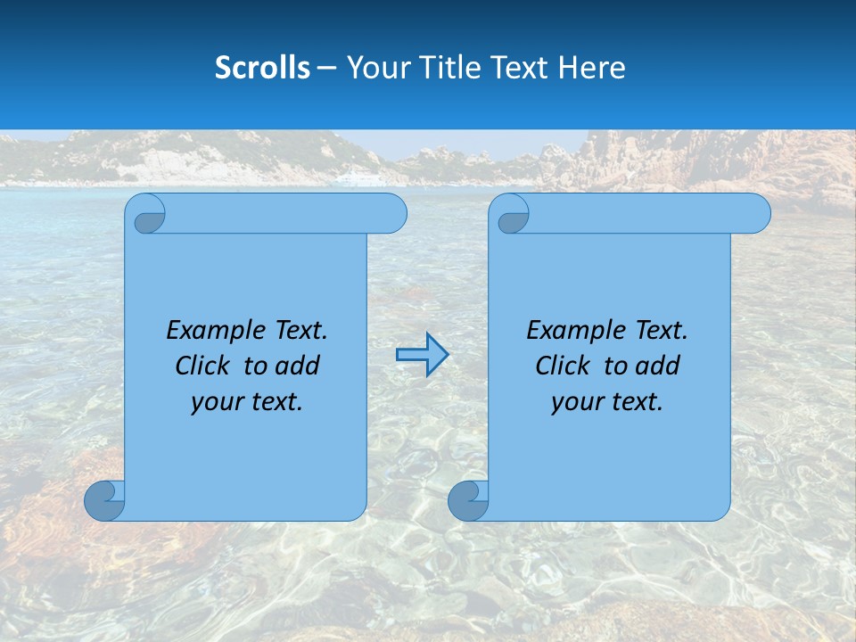 A Body Of Water With Rocks In It PowerPoint Template