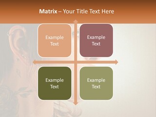 A Woman With A Piercing On Her Ear PowerPoint Template