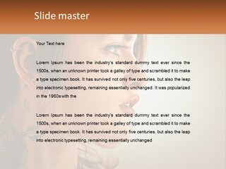 A Woman With A Piercing On Her Ear PowerPoint Template