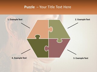 A Woman With A Piercing On Her Ear PowerPoint Template