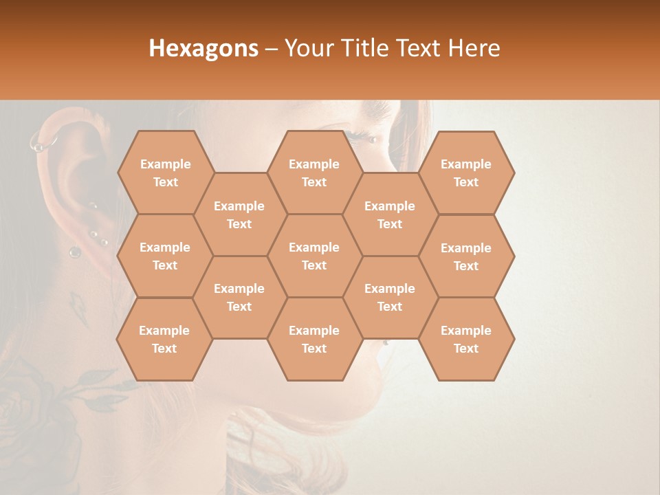 A Woman With A Piercing On Her Ear PowerPoint Template