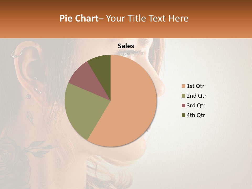 A Woman With A Piercing On Her Ear PowerPoint Template