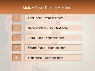 A Woman With A Piercing On Her Ear PowerPoint Template