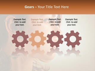 A Woman With A Piercing On Her Ear PowerPoint Template