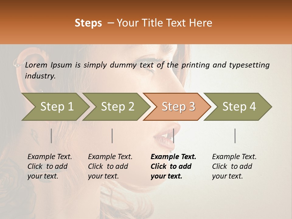 A Woman With A Piercing On Her Ear PowerPoint Template