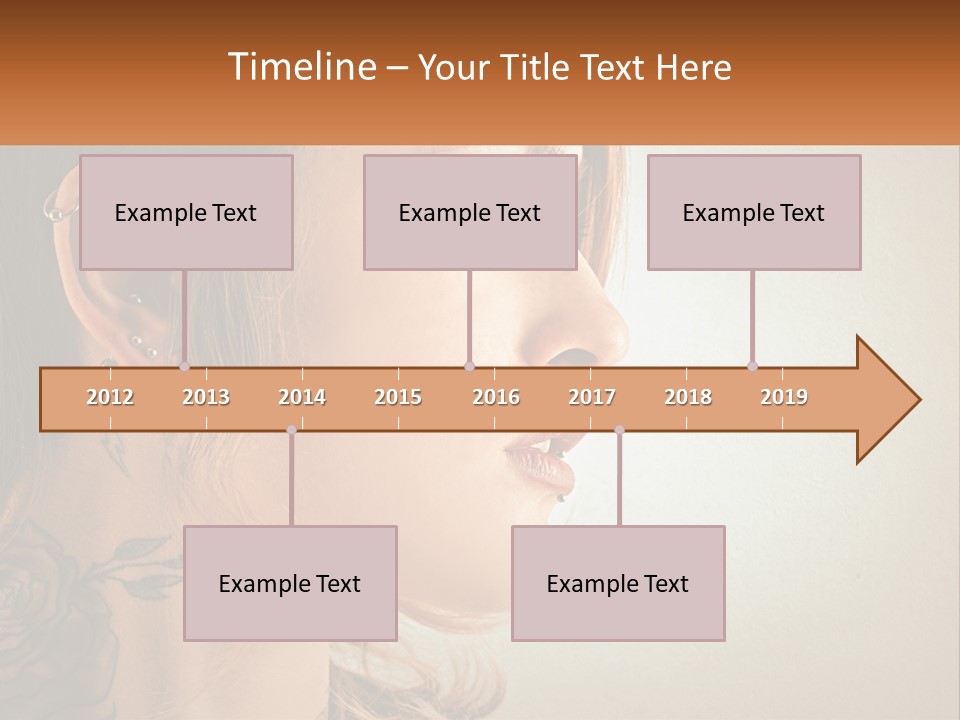 A Woman With A Piercing On Her Ear PowerPoint Template