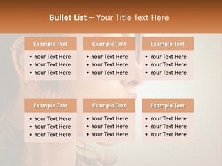 A Woman With A Piercing On Her Ear PowerPoint Template