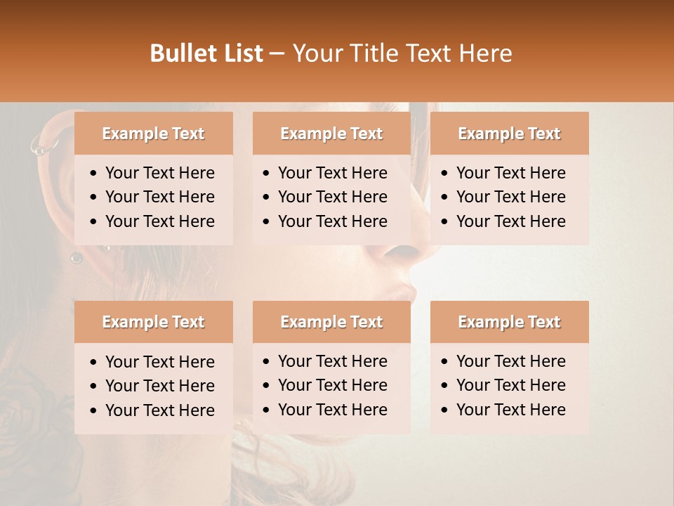 A Woman With A Piercing On Her Ear PowerPoint Template