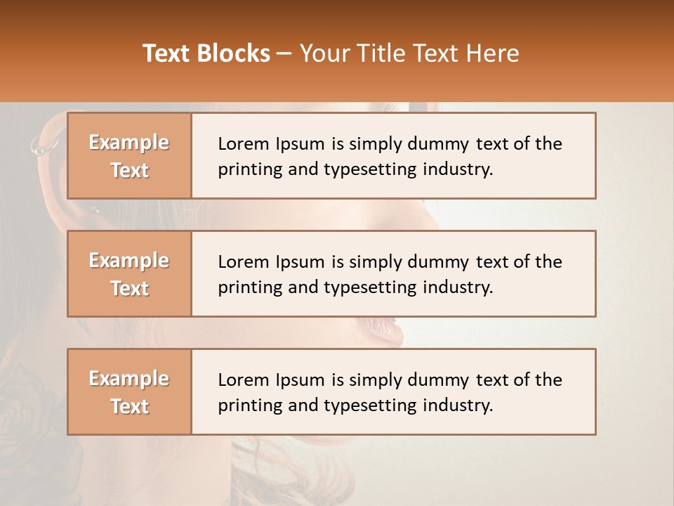 A Woman With A Piercing On Her Ear PowerPoint Template
