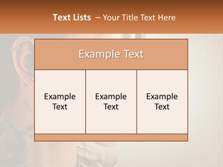 A Woman With A Piercing On Her Ear PowerPoint Template