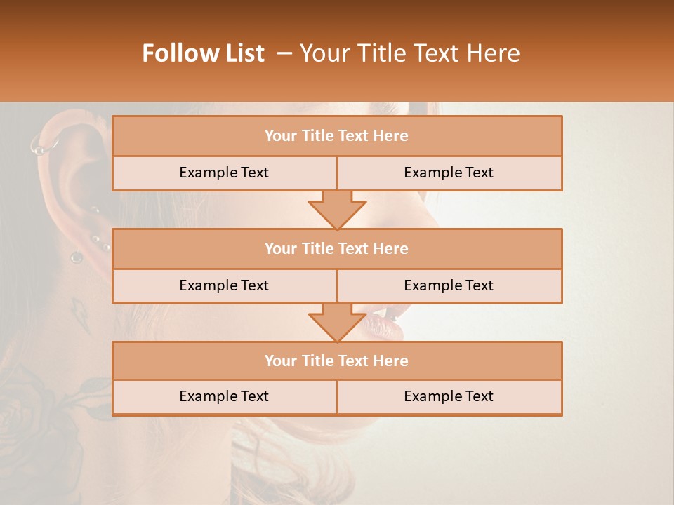 A Woman With A Piercing On Her Ear PowerPoint Template