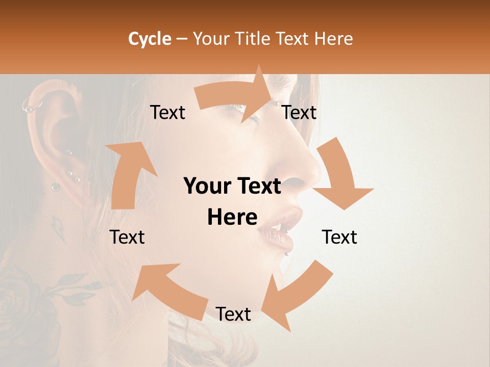 A Woman With A Piercing On Her Ear PowerPoint Template