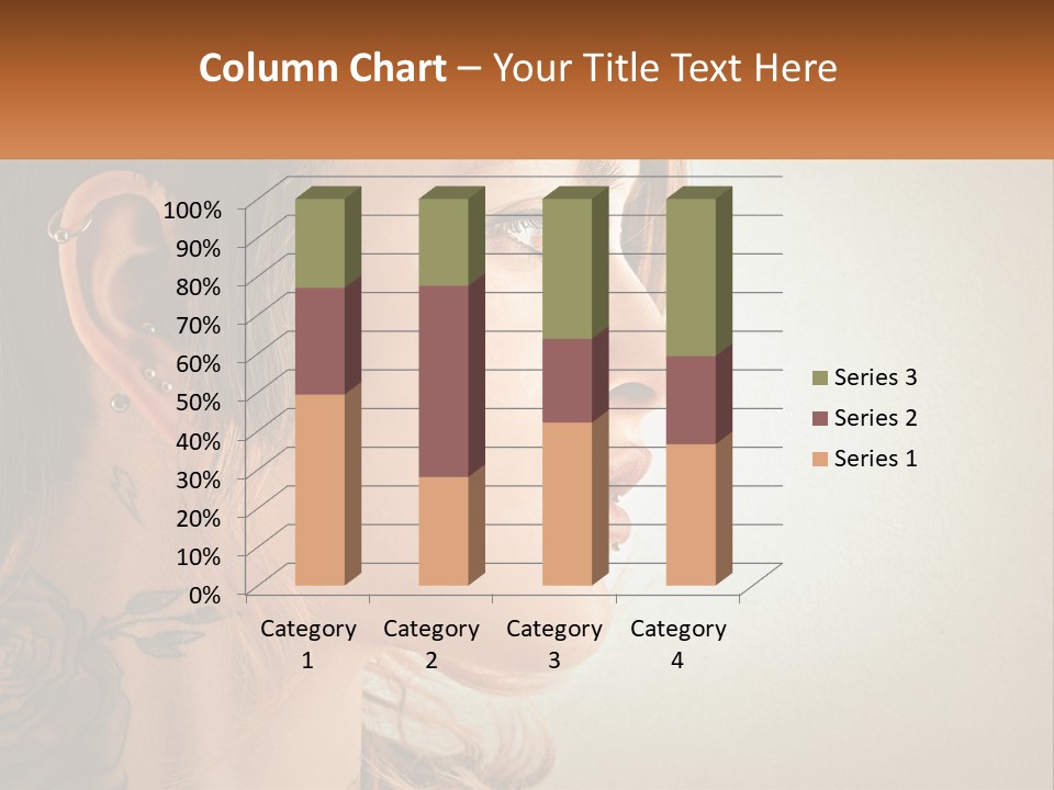 A Woman With A Piercing On Her Ear PowerPoint Template