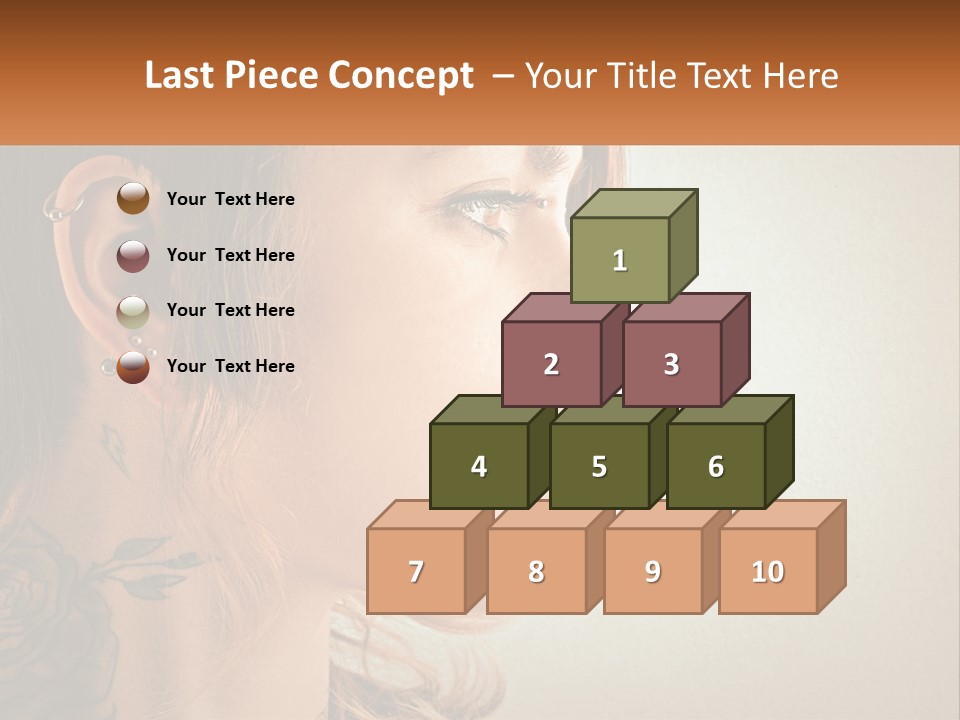 A Woman With A Piercing On Her Ear PowerPoint Template