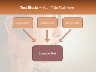 A Woman With A Piercing On Her Ear PowerPoint Template