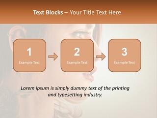 A Woman With A Piercing On Her Ear PowerPoint Template