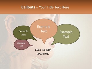 A Woman With A Piercing On Her Ear PowerPoint Template