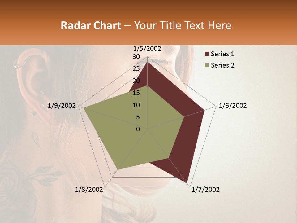 A Woman With A Piercing On Her Ear PowerPoint Template