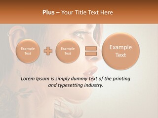 A Woman With A Piercing On Her Ear PowerPoint Template