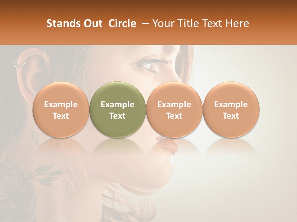 A Woman With A Piercing On Her Ear PowerPoint Template