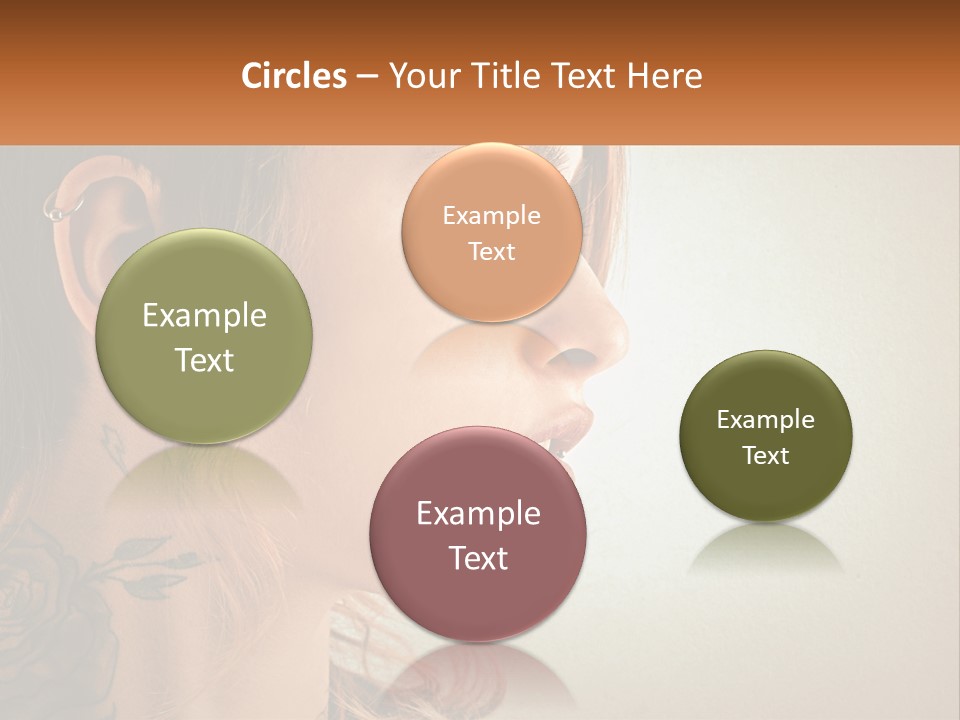 A Woman With A Piercing On Her Ear PowerPoint Template