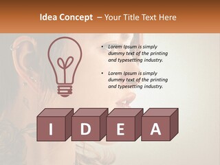 A Woman With A Piercing On Her Ear PowerPoint Template