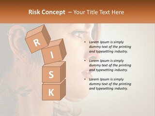 A Woman With A Piercing On Her Ear PowerPoint Template