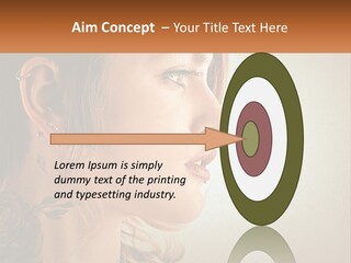A Woman With A Piercing On Her Ear PowerPoint Template