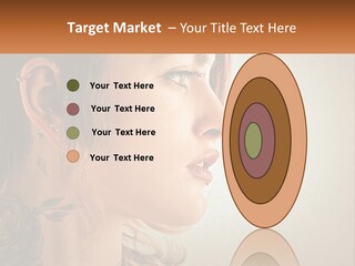A Woman With A Piercing On Her Ear PowerPoint Template