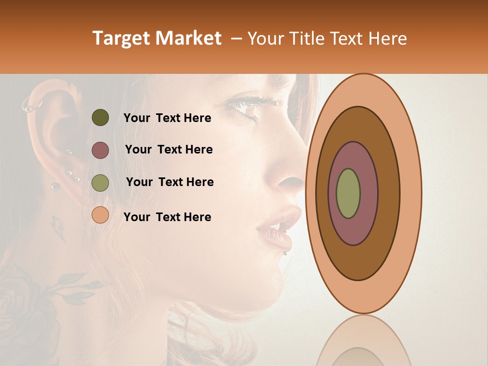 A Woman With A Piercing On Her Ear PowerPoint Template