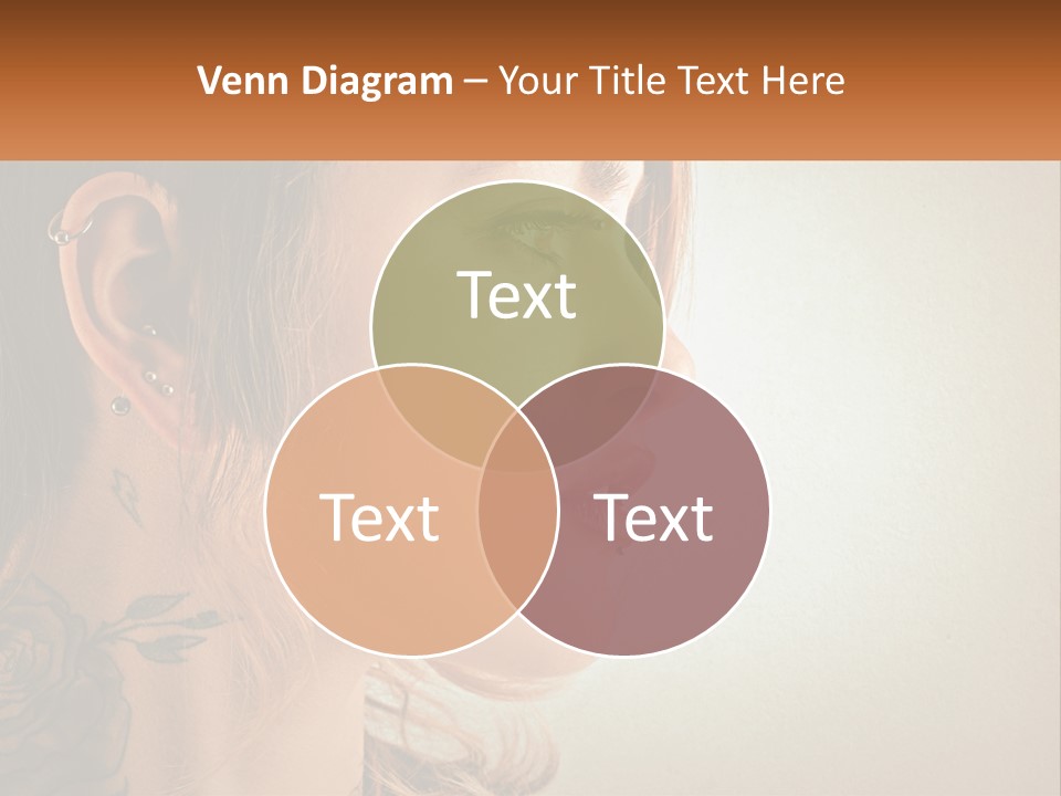 A Woman With A Piercing On Her Ear PowerPoint Template