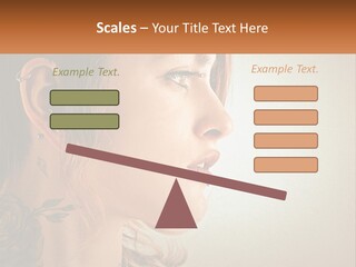A Woman With A Piercing On Her Ear PowerPoint Template