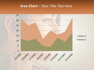 A Woman With A Piercing On Her Ear PowerPoint Template