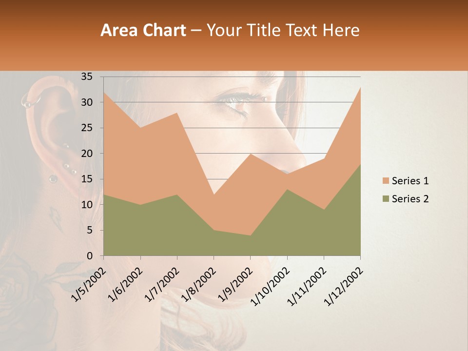 A Woman With A Piercing On Her Ear PowerPoint Template