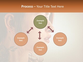 A Woman With A Piercing On Her Ear PowerPoint Template
