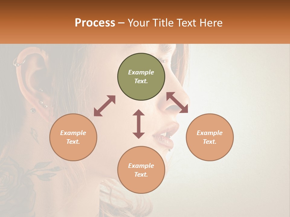 A Woman With A Piercing On Her Ear PowerPoint Template