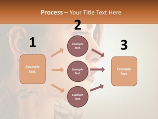 A Woman With A Piercing On Her Ear PowerPoint Template