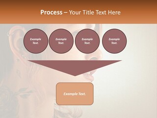 A Woman With A Piercing On Her Ear PowerPoint Template