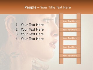 A Woman With A Piercing On Her Ear PowerPoint Template